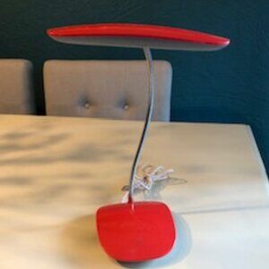 USB Desk Lamp Red with Touch Sensor & 3 Brightness Levels